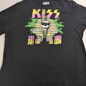 KISS 1990 Hot Shade Tour Sphinx Graphic with Set List on Back Medium (Repro)